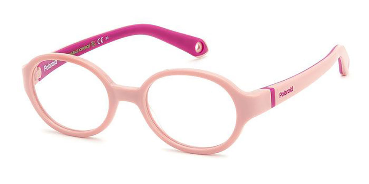 Photos - Glasses & Contact Lenses Polaroid PLD K004 Kids S1V Kids' Eyeglasses Pink Size 42 (Frame O 