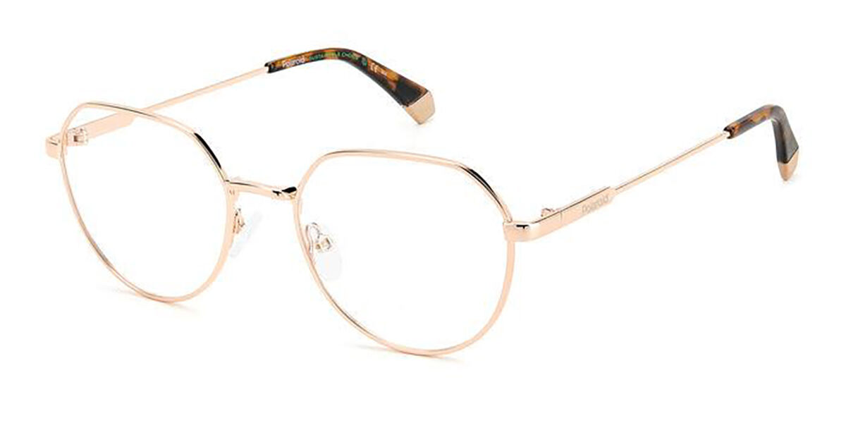 Photos - Glasses & Contact Lenses Polaroid PLD D465 DDB Men's Eyeglasses Rose-Gold Size 52 (Frame O 
