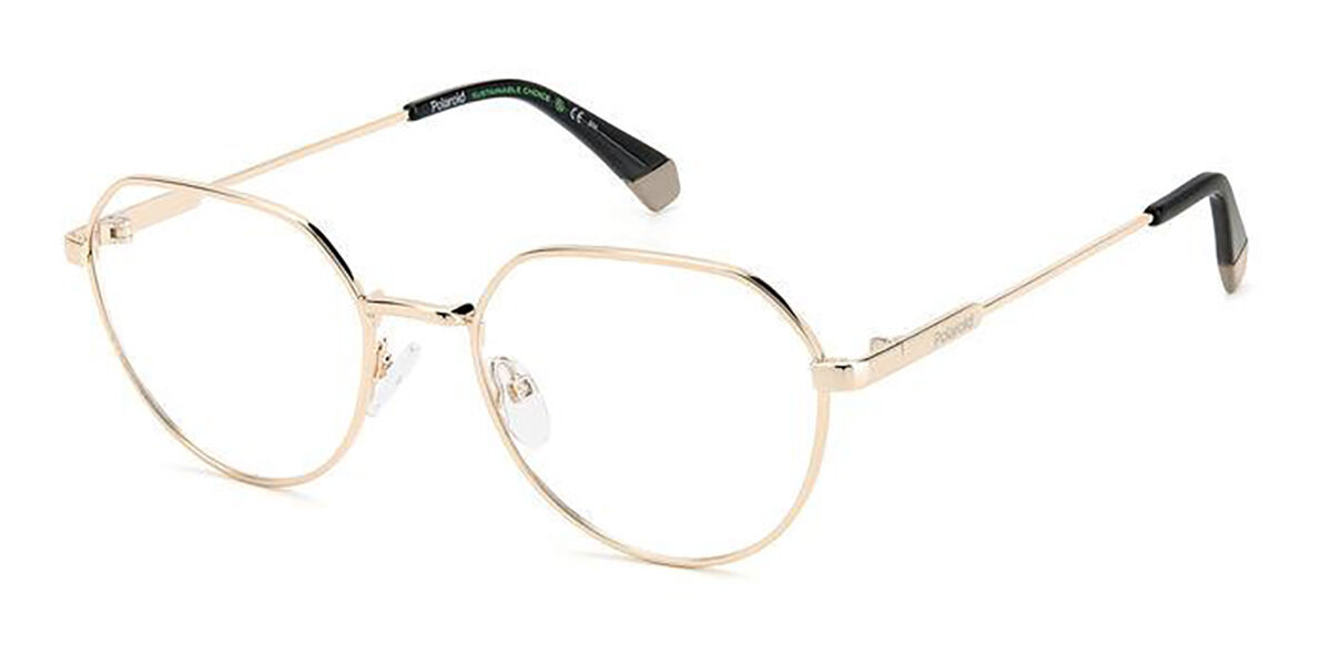 Photos - Glasses & Contact Lenses Polaroid PLD D465 J5G Men's Eyeglasses Gold Size 54  (Frame Only)