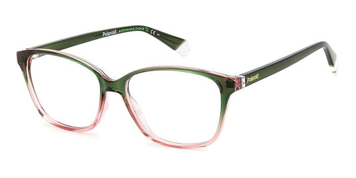 Photos - Glasses & Contact Lenses Polaroid PLD D466 IWB Women's Eyeglasses Green Size 55 (Frame Onl 