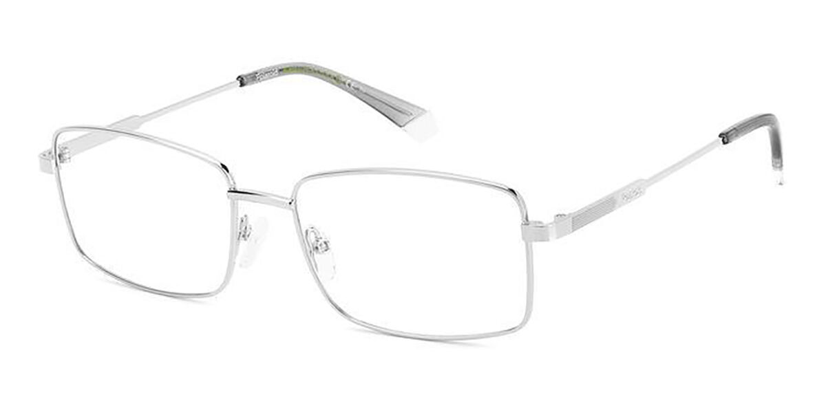 Photos - Glasses & Contact Lenses Polaroid PLD D470 010 Men's Eyeglasses Silver Size 58 (Frame Only 