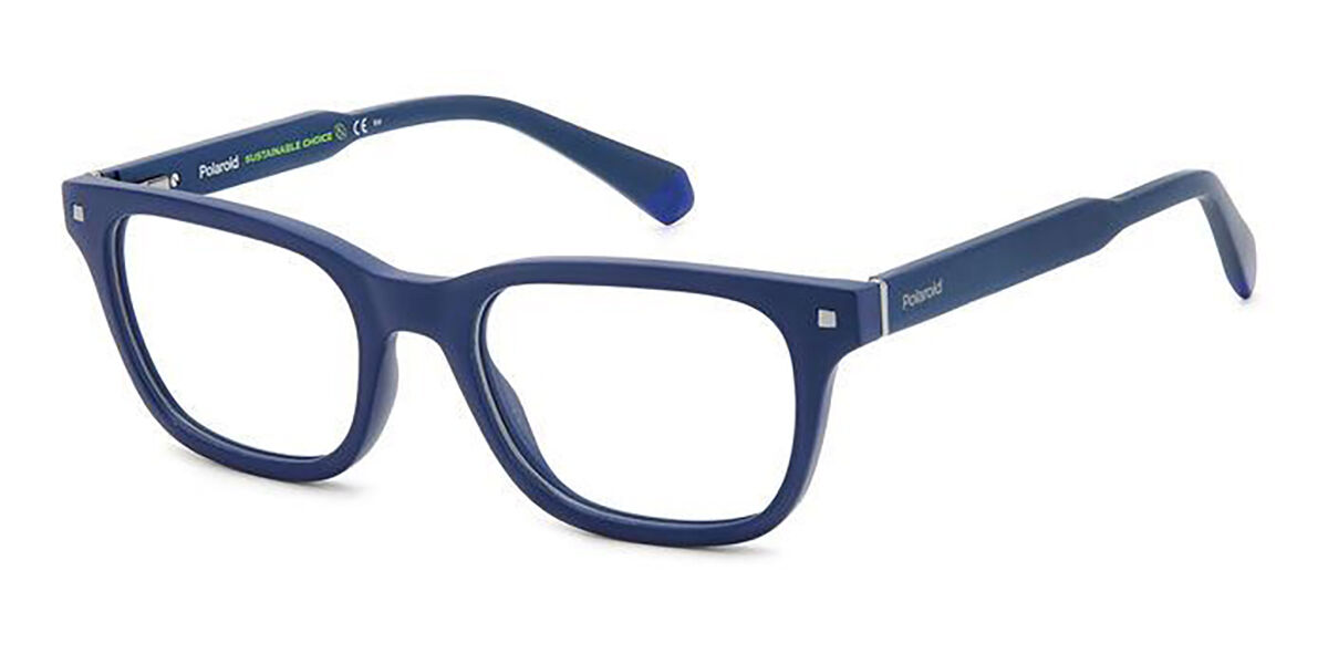 Photos - Glasses & Contact Lenses Polaroid PLD D472 FLL Men's Eyeglasses Blue Size 52  (Frame Only)