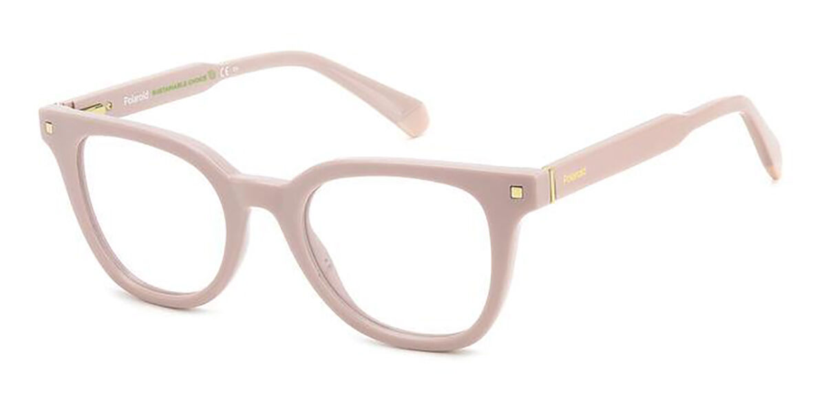 Photos - Glasses & Contact Lenses Polaroid PLD D473 35J Women's Eyeglasses Pink Size 49 (Frame Only 
