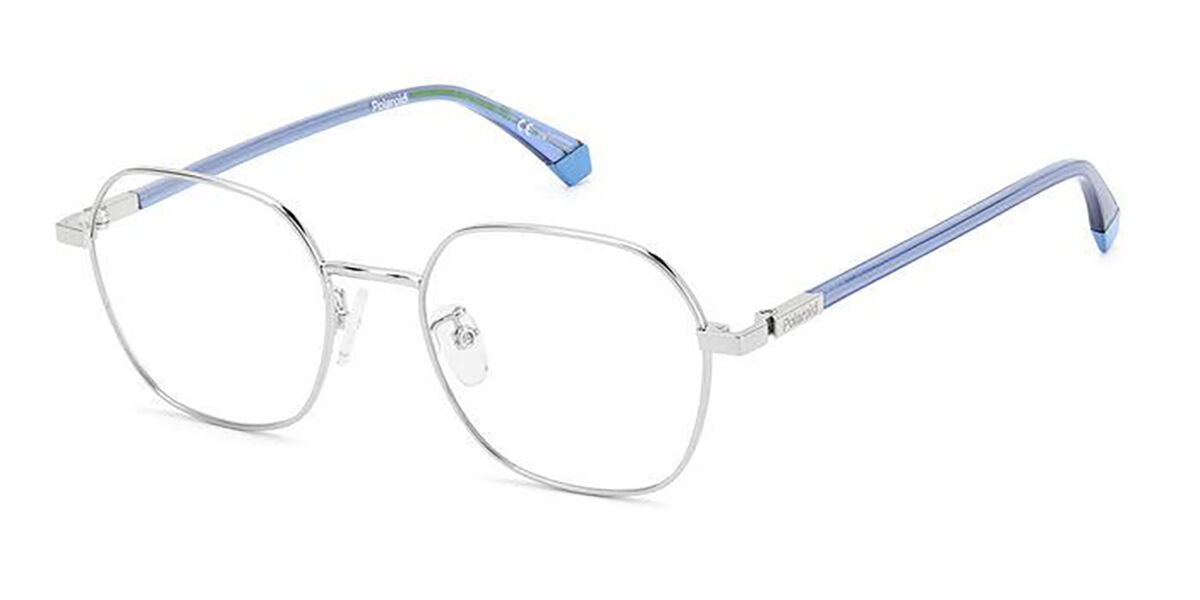 Photos - Glasses & Contact Lenses Polaroid PLD D474/G 010 Men's Eyeglasses Silver Size 52 (Frame On 
