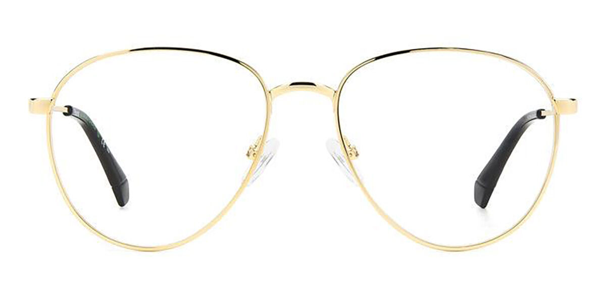 Photos - Glasses & Contact Lenses Polaroid PLD D486 J5G Men's Eyeglasses Gold Size 55  (Frame Only)