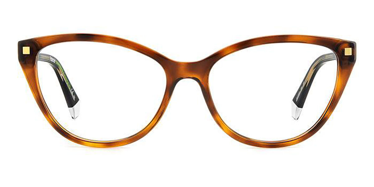 Photos - Glasses & Contact Lenses Polaroid PLD D493 086 Women's Eyeglasses Tortoiseshell Size 55 (F 