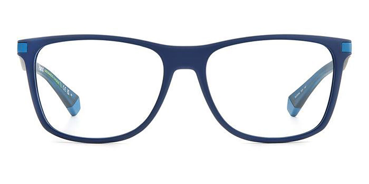Photos - Glasses & Contact Lenses Polaroid PLD D514 PJP Men's Eyeglasses Blue Size 55  (Frame Only)