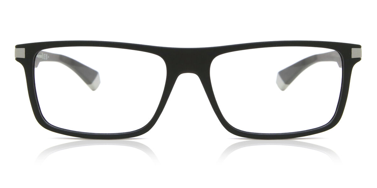 Photos - Glasses & Contact Lenses Polaroid PLD D515 O6W Men's Eyeglasses Black Size 55  (Frame Only)