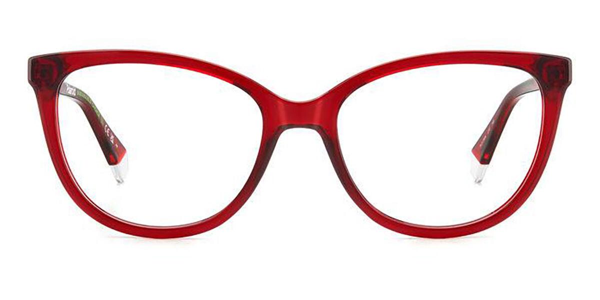 Photos - Glasses & Contact Lenses Polaroid PLD D504 LHF Women's Eyeglasses Red Size 53  (Frame Only)
