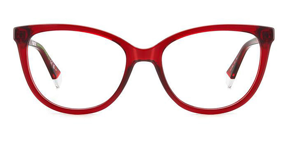 Polaroid PLD D504 LHF Glasses Transparent Burgundy Red | VisionDirect ...