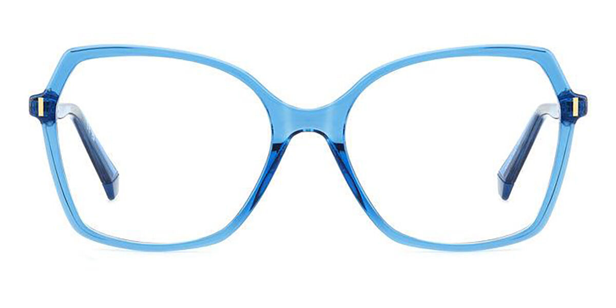 Photos - Glasses & Contact Lenses Polaroid PLD D525 MVU Women's Eyeglasses Blue Size 55 (Frame Only 