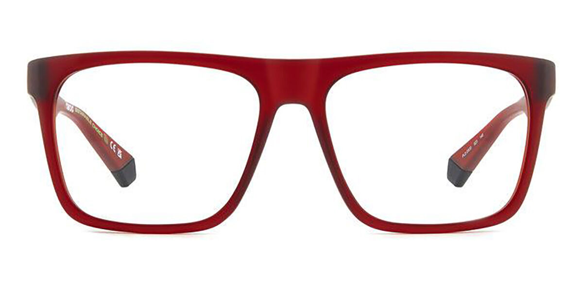 Photos - Glasses & Contact Lenses Polaroid PLD D533 0Z3 Men's Eyeglasses Red Size 56   (Frame Only)