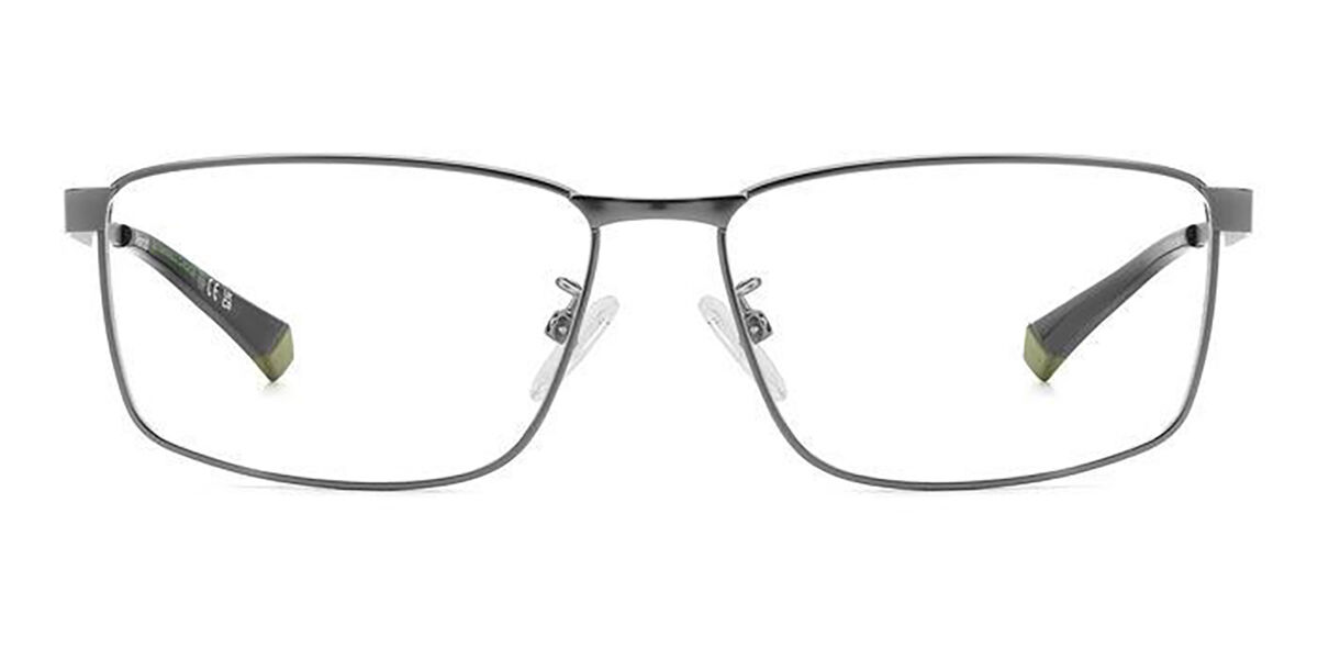 Photos - Glasses & Contact Lenses Polaroid PLD D534/G Asian Fit R80 Men's Eyeglasses Silver Size 55 