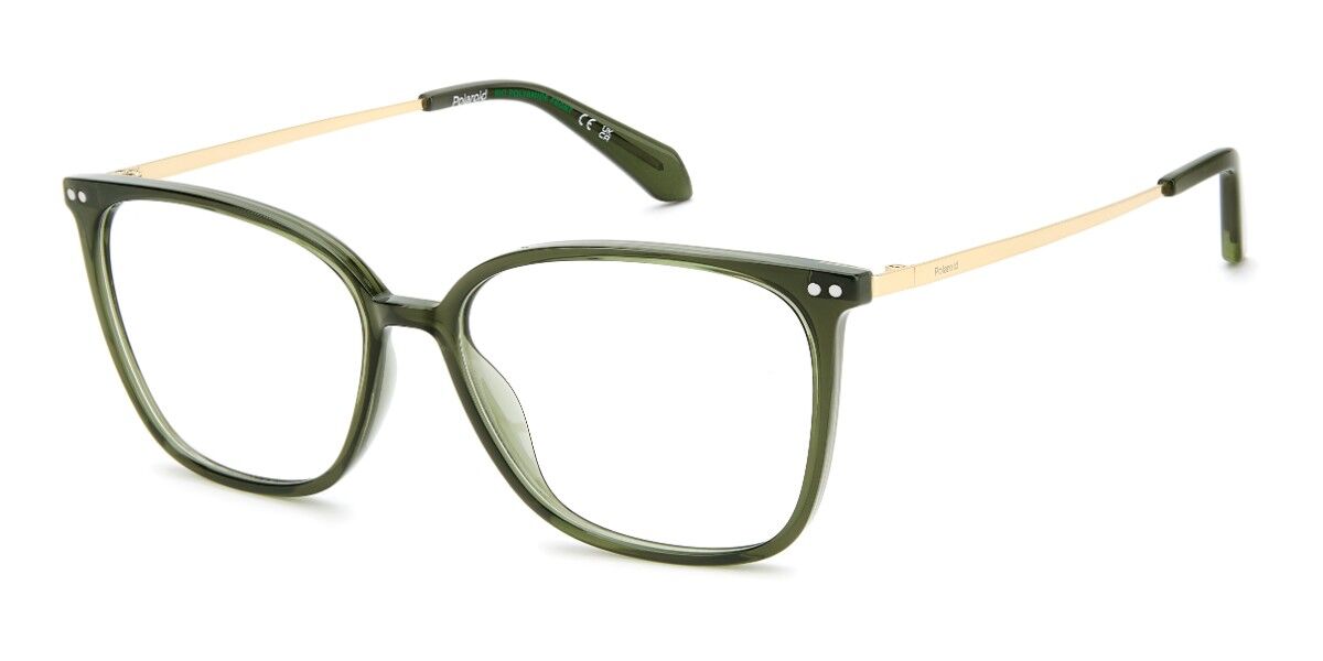 Polaroid Pld D616 4c3 Women's Glasses Green Size 55 - Free Lenses - Blue Light Block Available In Shiny Olive Green