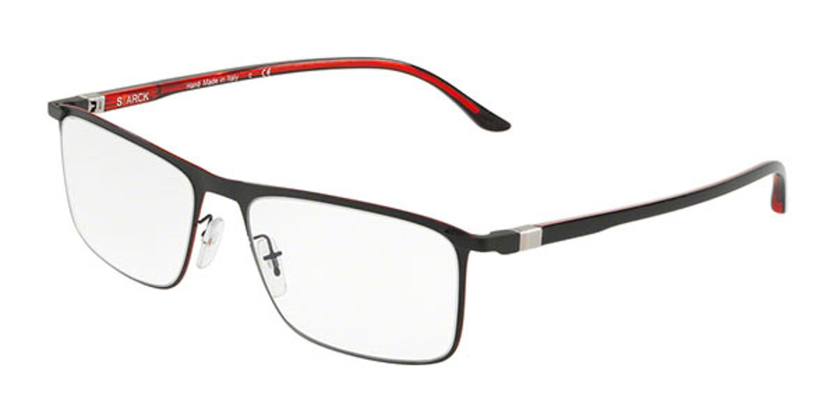Starck SH2030 0003 Eyeglasses in Matte Black/Red | SmartBuyGlasses USA