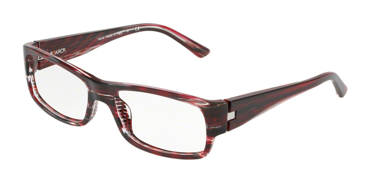 Starck SH3052 0001 Eyeglasses in Stripped Black Red SmartBuyGlasses USA
