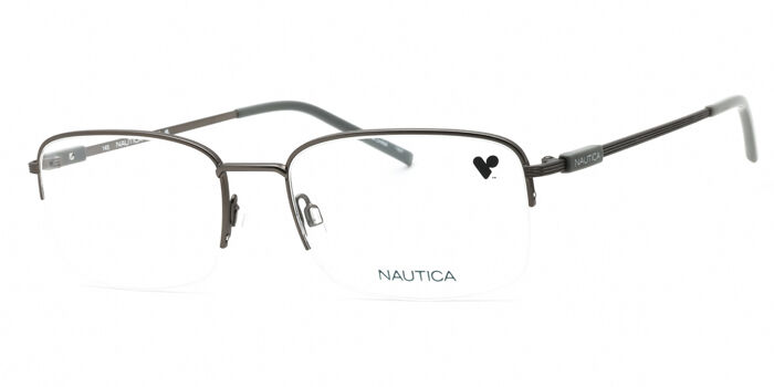Nautica N7316 030 Matte Gunmetal On Silver Eyeglasses  display picture 3