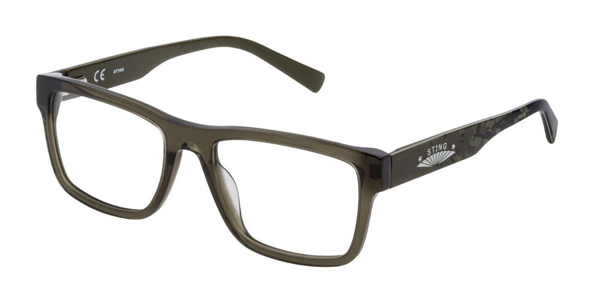 Sting VST349 096R Men's Eyeglasses Green Size 54 - Blue Light Block Available