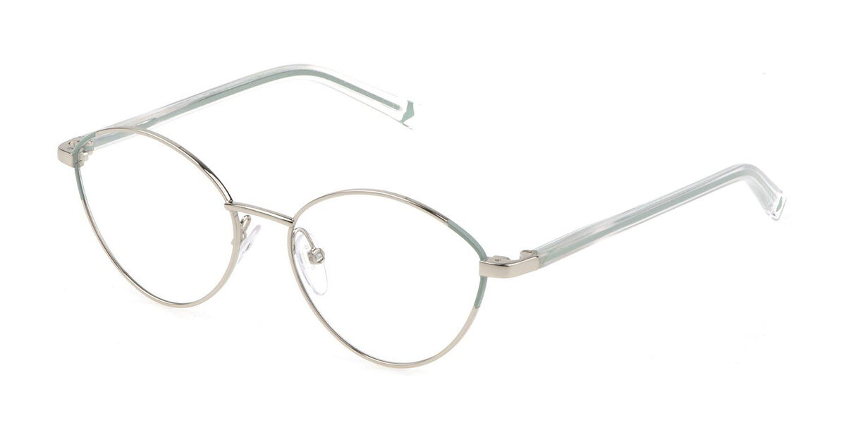 Sting VSJ422 0539 Women's Eyeglasses Silver Size 49 - Blue Light Block Available