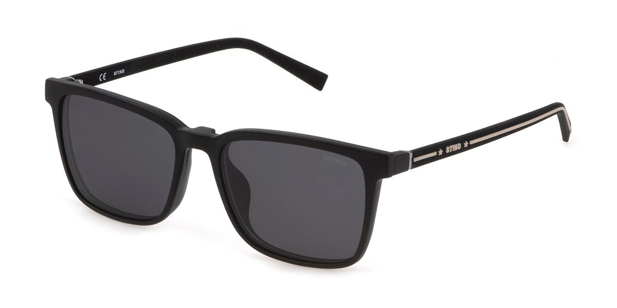 Sting SST454 With Clip-On U28P Men's Glasses Black Size - Free Lenses - HSA/FSA Insurance - Blue Light Block Available