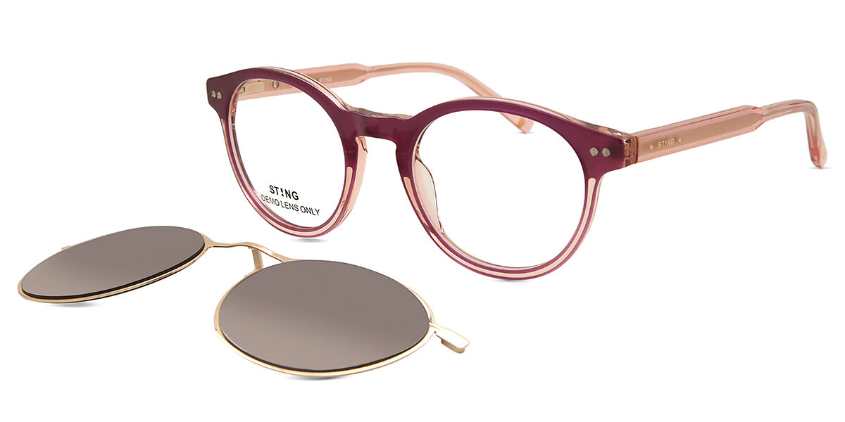 Gafas Sting Sting UST452 with Clip On 0AAD en Oferta Top Plum Purple Transparent Pink UST452 with Clip On por 57