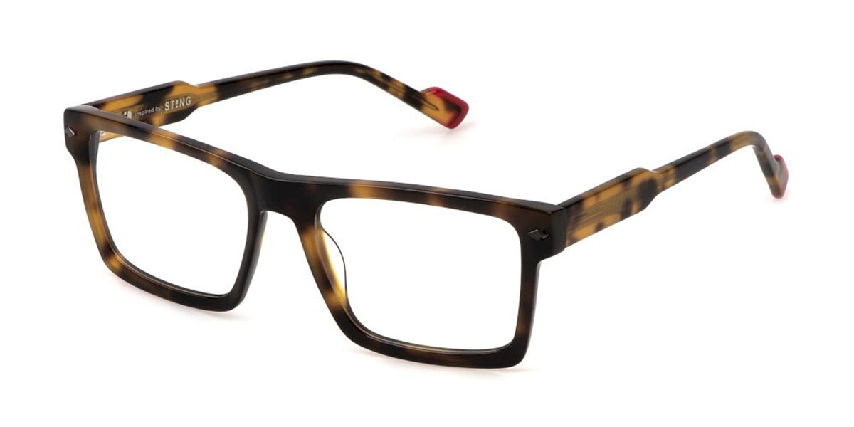 Sting VST504 0741 55 Sköldpaddemönstradeshell Glasögon (Endast Båge) Män