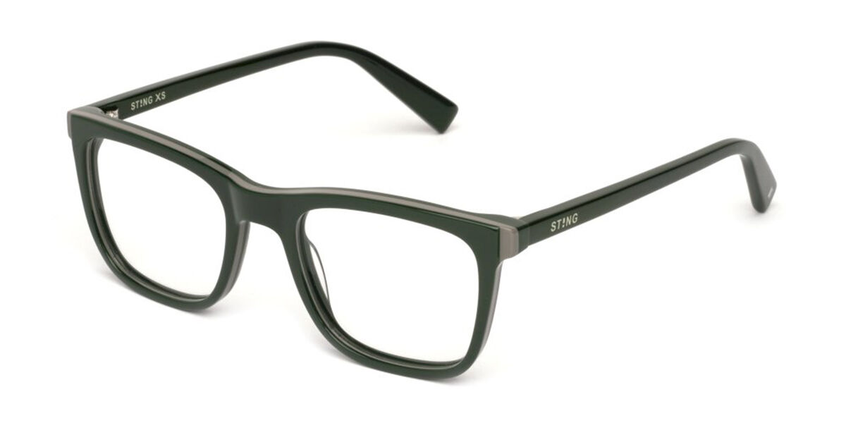 Sting VSJ739 Kids 06NT Kids' Eyeglasses Green Size 47 (Frame Only) - Blue Light Block Available