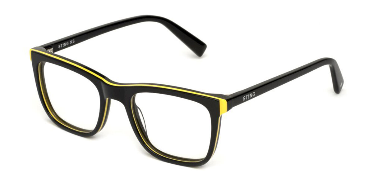 Sting VSJ739 Kids 095U Kids' Eyeglasses Black Size 47 (Frame Only) - Blue Light Block Available