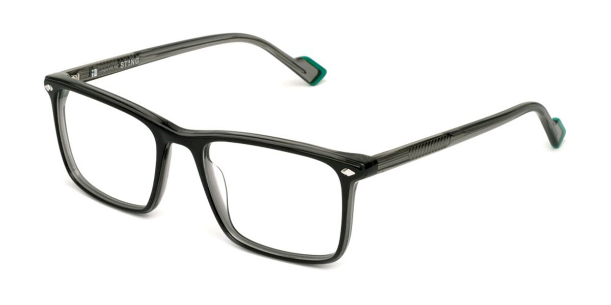 Sting VST525 01AL Men's Eyeglasses Black Size 55 (Frame Only) - Blue Light Block Available