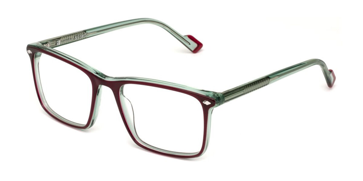 Sting VST525 0783 Men's Eyeglasses Burgundy Size 55 (Frame Only) - Blue Light Block Available