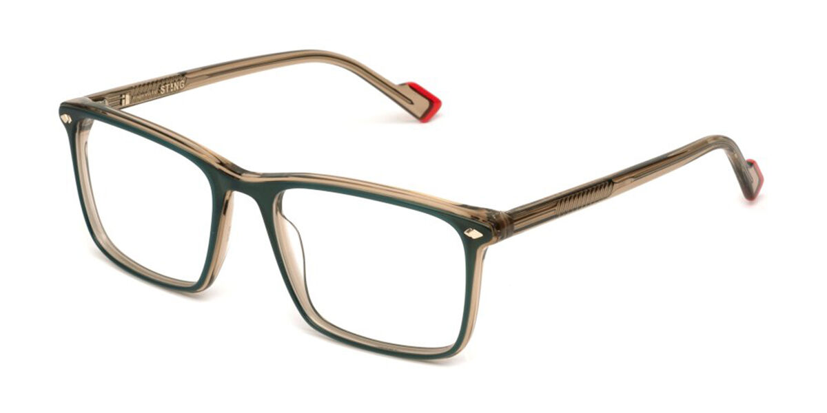 Sting VST525 0AAQ Men's Eyeglasses Green Size 55 (Frame Only) - Blue Light Block Available