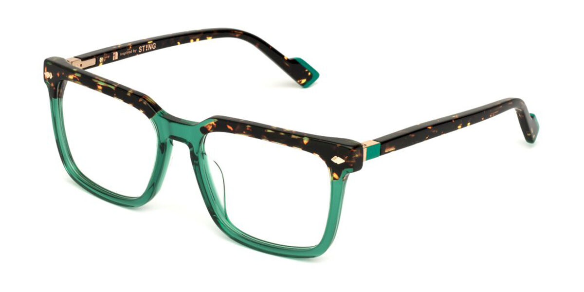 Sting VST530 0998 Men's Eyeglasses Green Size 54 (Frame Only) - Blue Light Block Available