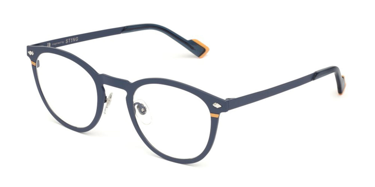 Sting VST534 08KA Men's Eyeglasses Blue Size 49 (Frame Only) - Blue Light Block Available