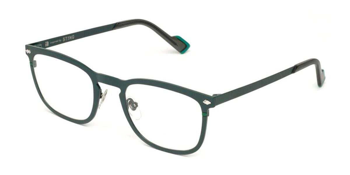 Sting VST535 0SBD Men's Eyeglasses Green Size 51 (Frame Only) - Blue Light Block Available