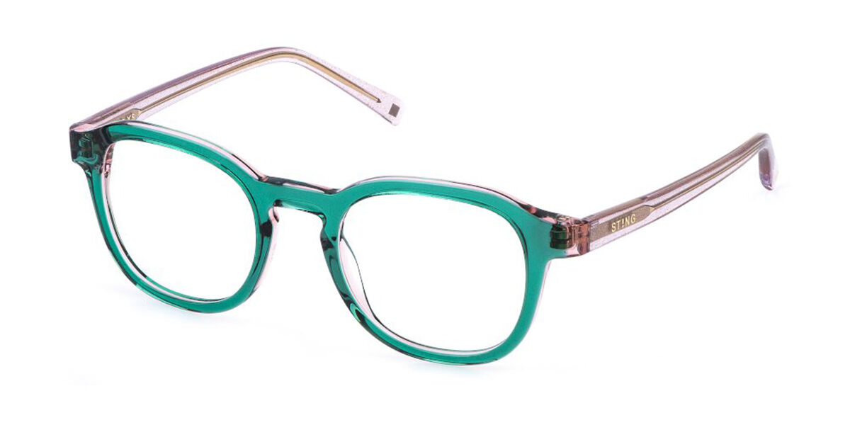 Sting VSJ753 03GS 46 Gröna Glasögon (Endast Båge) Barn