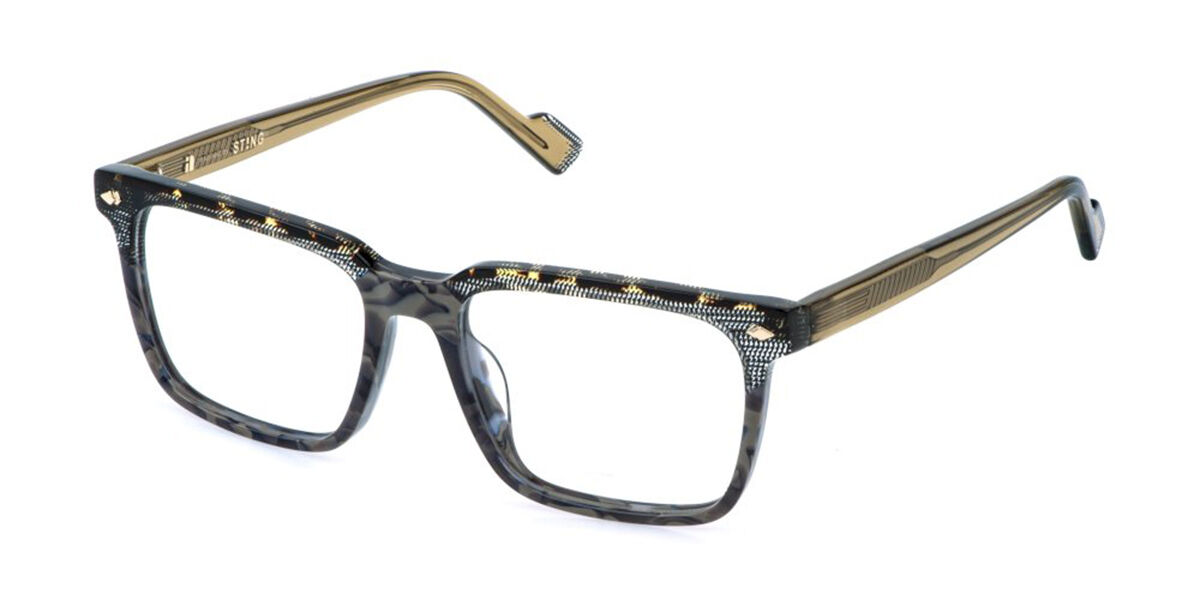 Sting Vst573v 09sx Men's Glasses Tortoiseshell Size 53 - Free Lenses - Blue Light Block Available In Shiny Grey Black Tortoise