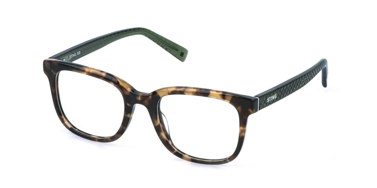 Sting Vsj755 0743 Men's Glasses Tortoiseshell Size 48 - Free Lenses - Blue Light Block Available In Brown
