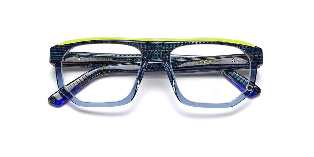 Etnia Barcelona Norman BLYW Men's Eyeglasses Blue Size 55 - Blue Light Block Available