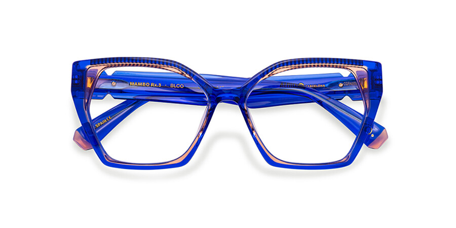 Investeren Bourgondië gastheer Etnia Barcelona Mambo Rx.3 BLCO Eyeglasses in Transparent Blue Peach Pink |  SmartBuyGlasses USA