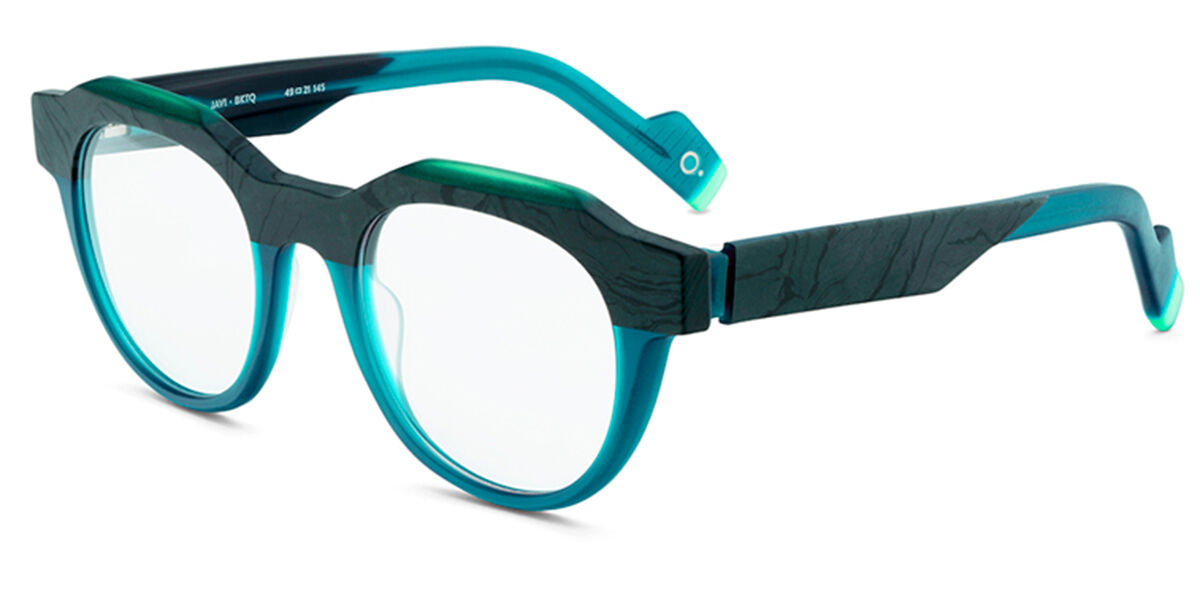 Etnia Barcelona Javi BKTQ Opaque Turquoise Top Black Marble Prescription Glasses