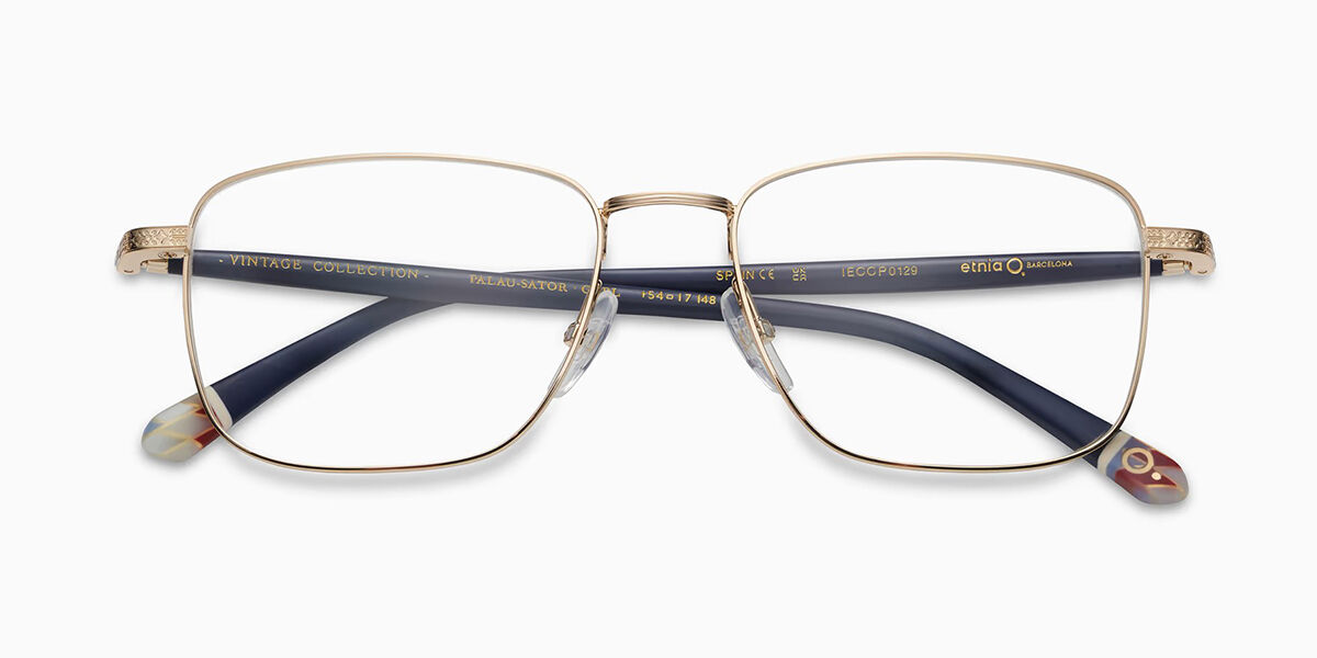 Etnia Barcelona Palau-Sator GDBL Men's Eyeglasses  Size 54 (Frame Only) - Blue Light Block Available