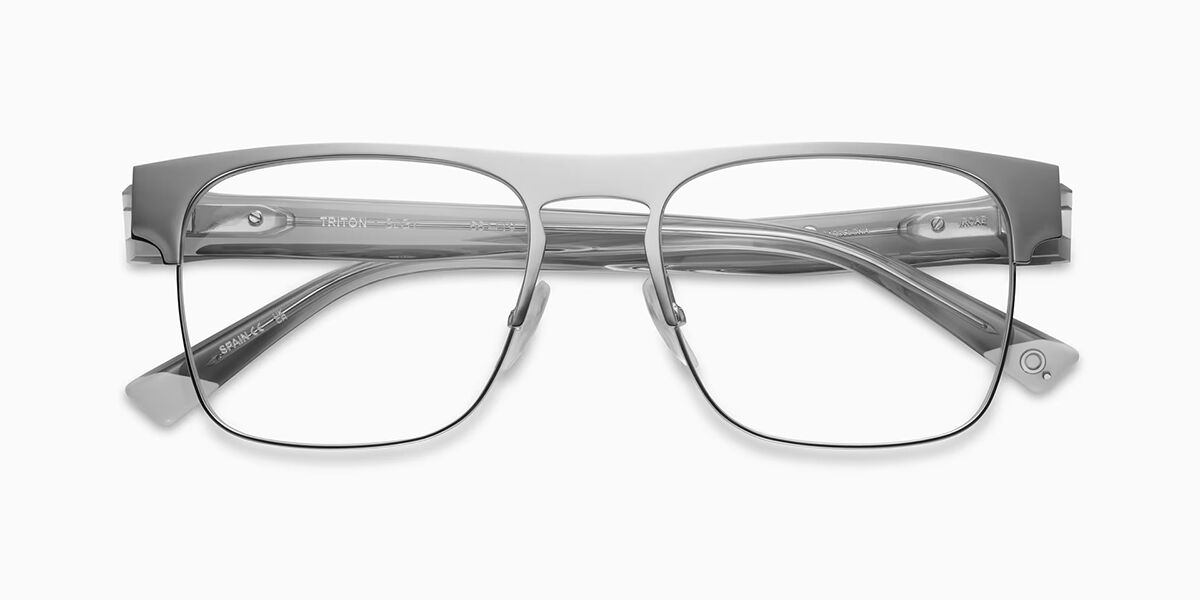 Etnia Barcelona Triton SLGY Men's Eyeglasses Silver Size 55 (Frame Only) - Blue Light Block Available