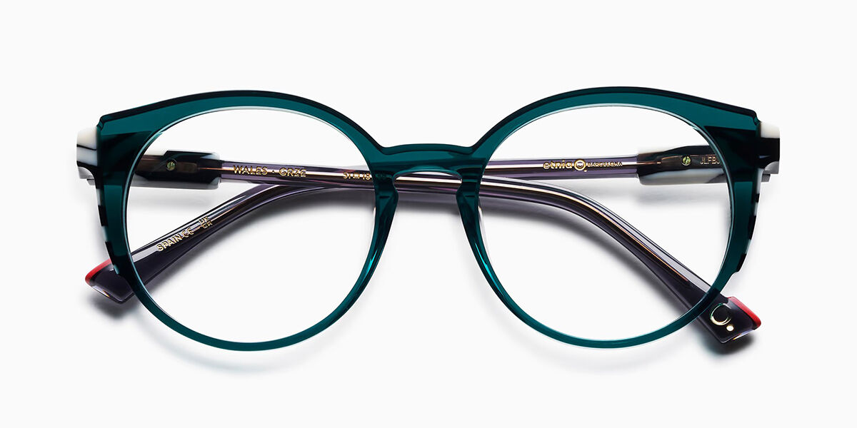 Etnia Barcelona Wales GRZE Women's Eyeglasses Green Size 51 (Frame Only) - Blue Light Block Available