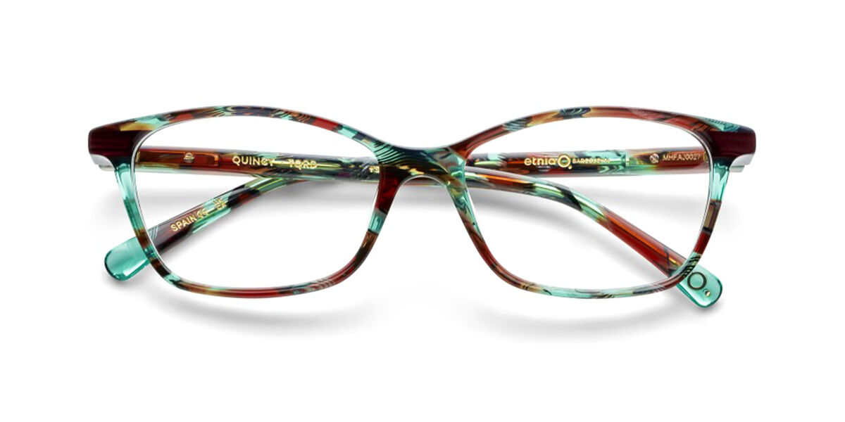 Etnia Barcelona Quincy TQRD Women's Eyeglasses Green Size 52 (Frame Only) - Blue Light Block Available