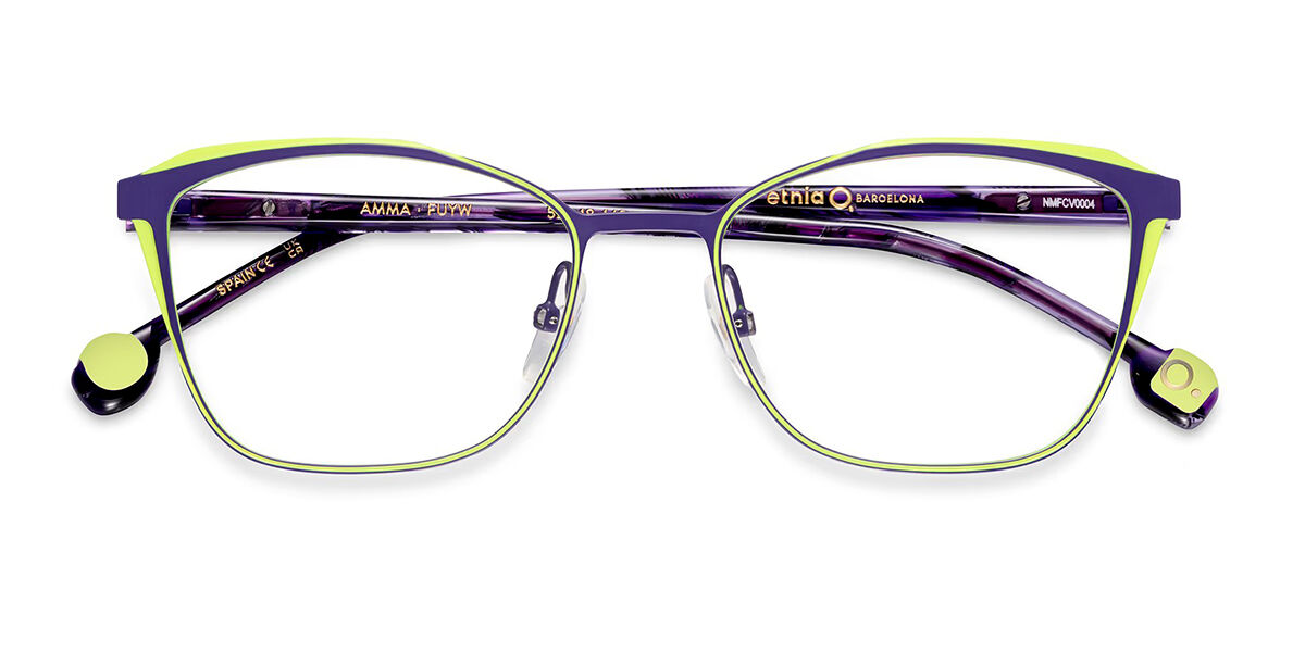 Etnia Barcelona Amma PUYW Women's Eyeglasses Purple Size 52 - Blue Light Block Available