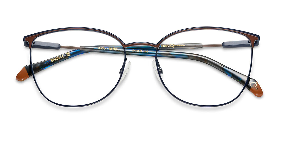 Etnia Barcelona Aya BLBR Womens Glasses Blue Size - Free Lenses - HSA/FSA Insurance - Blue Light Block Available