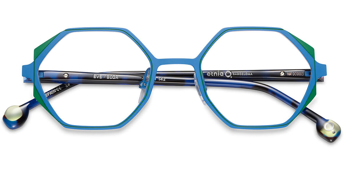 Etnia Barcelona Eve BLGR Womens Glasses Blue Size - Free Lenses - HSA/FSA Insurance - Blue Light Block Available