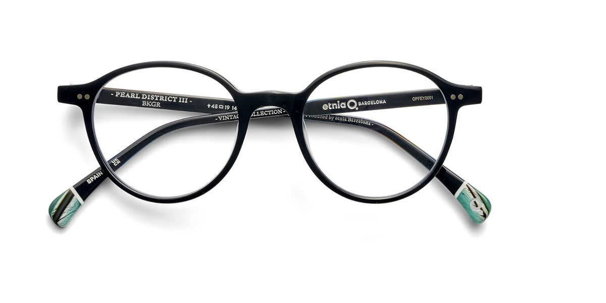 Etnia Barcelona Pearl District III BKGR 48 Svarta Glasögon (Endast Båge) Män