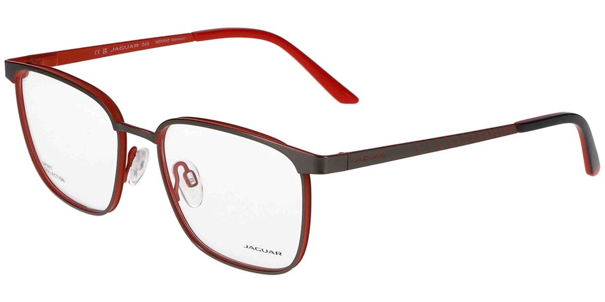 Lunettes Vintage MENRAD 422-311 - Monture Ovale Rouge Et Gris Métal - Verres 50mm - Neuf Sans étiquette - Allemagne