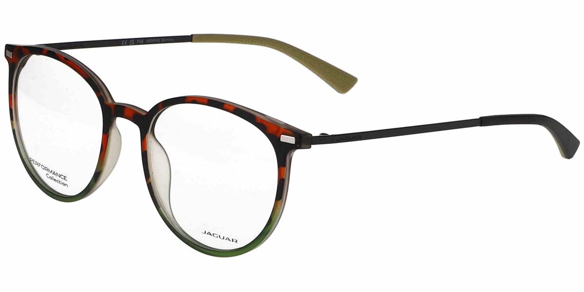 Jaguar 6835 With Clip-On 5100 53 Sköldpaddemönstradeshell Glasögon (Endast Båge) Män